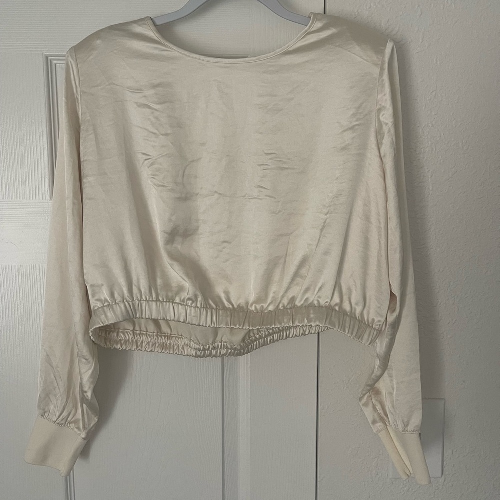 NWT Cream Crop top Express